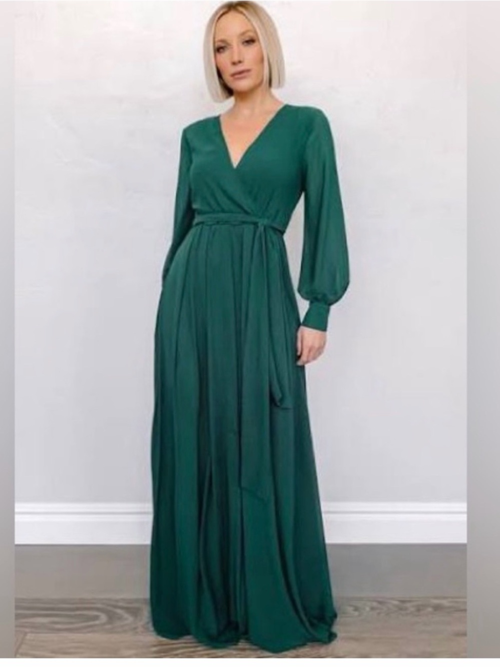 Baltic Born Teal Wrap Maxi Dress